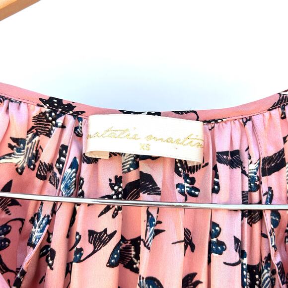 Natalie Martin Briana Maxi Dress Silk Lotus Champagne Pink XS Oversized - Picture 12 of 12